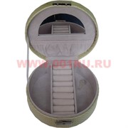 Шкатулка круглая таблетка глянцевая 7*15*15