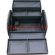 Шкатулка-сумка автомат 3-ярусная леопардовая 28*23*30