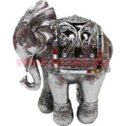 Слоник 15 см из полистоуна серебрянный (703) 24 шт/кор