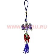 Амулет «3 совы на ветке + перцы» подвеска