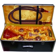 Кальян "Фараон" в чемодане с длинной шахтой (красный)