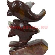 Дельфины из оникса, пара 13 см высота (5 дюймов)