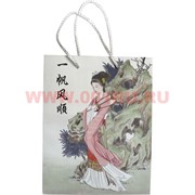 Пакет подарочный бумажный 18х23 с рисунками 20 шт/уп