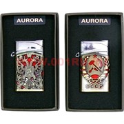 Зажигалка газовая с символикой России и СССР резная