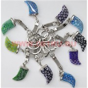 Брелок из муранского стекла &quot;широкий клык&quot;, цена за 10 шт