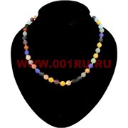 Бусы из африканского агата, разноцветные 8 мм