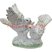 Голуби из белого фарфора большие 17 см, пара