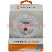 Кабель для iPad 1 м белый GRIFFIN Flat USB Cable Premium