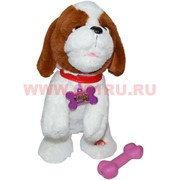 Игрушка музыкальная Собака с костью (гавкает, реагирует на кость, поет) 24 шт/кор