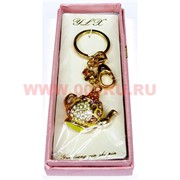 Брелок &quot;Чайник&quot;, стразы, 6 штук в уп.,цена за штуку