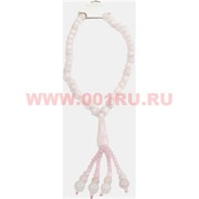 Бусы из натурального камня 52-55 см розовый кварц