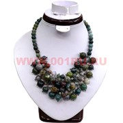 Колье из натурального камня 45 см яшма