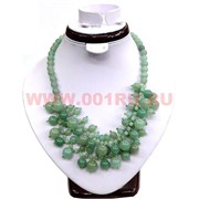 Колье из натурального камня 45 см нефрит