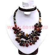 Колье из натурального камня 45 см сердолик