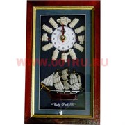 Ключница морская с часами, кораблем