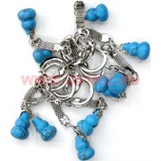 Брелок из бирюзы &quot;тыква ву лу&quot; 10 шт/связка