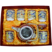 Набор посуды Чайник и 6 чашек (B)