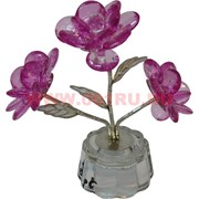 Цветок тройной 10 см из стекла, металла, пластмассы