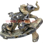 3 слона из полистоуна на подставке 24х27 см (DR116)