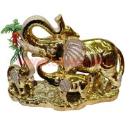 Слониха со слонятами (керамика) 25 см длина