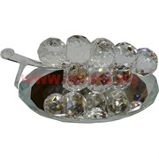 Виноградная кисть на зеркале большая 8х14,5 см