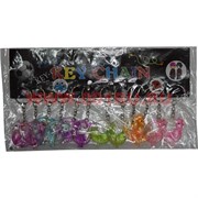 Брелок петух прозрачный цветной цена за 12 шт символ 2017 года