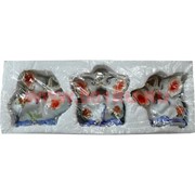 Влюбленные слоники 3 в 1, белый фарфор