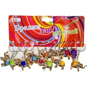 Брелок (KL-631) слоник золотой цветной, цена за 120 шт (1200 шт/кор)