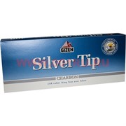 Гильзы сигаретные Gizeh угольные Silver Tip 200 шт King Size