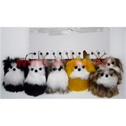 Брелок (KL-530) собачка пушистая со звуком, цена за 60 шт (600 шт/кор)