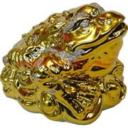 Жаба из фарфора под золото (900) 8 см высота