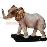 Слоник из полистоуна в коже 21 см высота