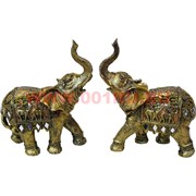 Слоники из полистоуна малые, цена за пару (14,5 см высота)