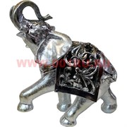 Слон из полистоуна серебряный 25 см высота