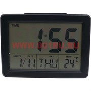 Часы электронные (3ААА батарейки)+календарь+термометр