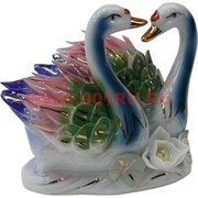 Лебеди из фарфора с перьями 9 см высота