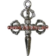 Ваджра-крест подвеска из металла 4 см