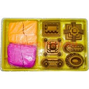 Кинетический песок 2х500 гр с формочками 6 шт