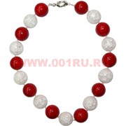 Бусы, коралл и кварц 20 мм