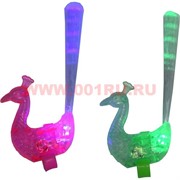 Кольца светящиеся «павлин» разноцветные со световолокном цена за 30 шт