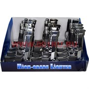 Зажигалка «Пистолет» газовая с фонариком и лазером 15 шт/бл