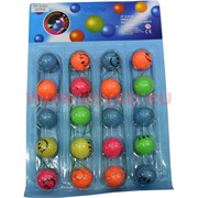 Мячик прыгун «смайлик» на резинке 30 мм (R-892) цена за 20 шт