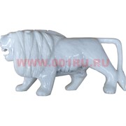 Лев из белого оникса 30 см