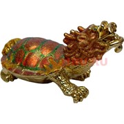 Дракон-черепаха шкатулка со стразами