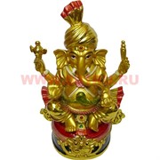 Нецке, Ганеша в чалме под золото 18 см