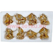 8 слоников из фарфора &quot;под золото&quot;, цена за упаковку