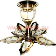 Подсвечник из латуни с перламутром (Индия)