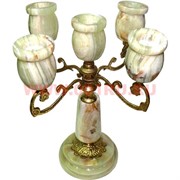 Подсвечник из оникса на 5 свечей 23 см