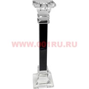 Подсвечник стеклянный (черный) 25 см
