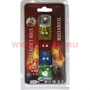 Зажигалка USB спиральная «кубики» в блистере